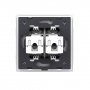 Розетка интернет двойная RJ-45 кат.6 Livolo, 1 пост, цвет белый
