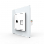 Розетка телевизионная и интернет RJ-45 кат.6 Livolo, 1 пост, цвет белый