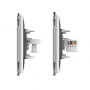 Розетка телефонная RJ-11 кат.3 и интернет RJ-45 кат.6 Livolo, 1 пост, цвет белый