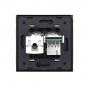 Розетка телефонная RJ-11 кат.3 и интернет RJ-45 кат.6 Livolo, 1 пост, цвет черный