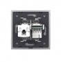 Розетка телефонная RJ-11 кат.3 и интернет RJ-45 кат.6 Livolo, 1 пост, цвет серый