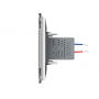 Розетка с двумя USB type-A, блоком питания 5В 2.1А Livolo, 1 пост, цвет белый