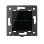 Двухклавишный сенсорный выключатель Livolo Quadro, цвет черный (механизм)