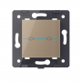 Двухклавишный сенсорный выключатель Livolo Quadro, цвет золотой (механизм)