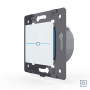 Одноклавишный сенсорный выключатель Livolo Quadro сухой контакт, цвет белый (механизм)