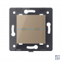 Двухклавишный сенсорный выключатель Livolo Quadro 12/24В, цвет золотой (механизм)