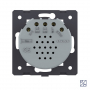 Двухклавишный сенсорный выключатель Livolo Quadro 12/24В, цвет серый (механизм)