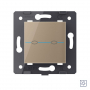Двухклавишный сенсорный выключатель Livolo Quadro сухой контакт, цвет золотой (механизм)