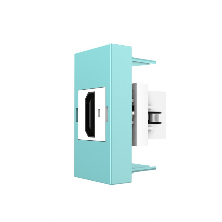 Розетка HDMI 2.0 Livolo, цвет зеленый (механизм)