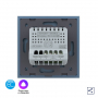 Одноклавишный проходной/перекрестный умный сенсорный выключатель Livolo EC, 1 пост, цвет синий