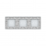 Панель для трех сенсорных выключателей Livolo, 5 клавиш (2+2+1), цвет белый, стекло