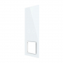 Панель вертикальная для двух сенсорных выключателей и розетки Livolo, 3 клавиши (1+2), цвет белый, стекло