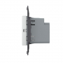 Розетка USB type C+A с блоком питания 36W Livolo, цвет серый (механизм)