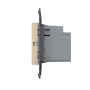 Розетка USB type C с блоком питания 45W Livolo, цвет золотой (механизм)
