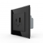 Розетка USB type-C и USB type-A, блоком питания 36W Livolo, 1 пост, цвет черный