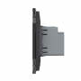 Розетка USB type-C, блоком питания 45W Livolo, 1 пост, цвет черный
