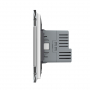 Розетка электрическая с USB type-C, блоком питания 18W Livolo, 1 пост, цвет белый