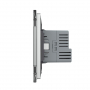Розетка электрическая с USB type-C, блоком питания 18W Livolo, 1 пост, цвет серый