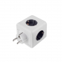Разветвитель Cube Original 5 Euro 16A RocketSocket, цвет белый-серый