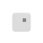 Разветвитель Cube Original 4 Euro 16A, 2 USB A с блоком 5В/2.1А RocketSocket, цвет белый-серый