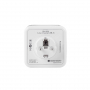 Разветвитель Cube Original 4 Euro 16A, 2 USB A с блоком 5В/2.1А RocketSocket, цвет белый-серый