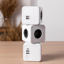 Разветвитель Cube Original 4 Euro 16A, 2 USB A с блоком 5В/2.1А RocketSocket, цвет белый-серый