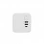 Разветвитель Cube Original 4 Euro 16A, 3 USB 2A+C с блоком 5В/3.0А RocketSocket, цвет белый-серый