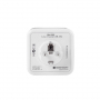 Разветвитель Cube Original 4 Euro 16A, 3 USB 2A+C с блоком 5В/3.0А RocketSocket, цвет белый-серый