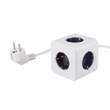 Удлинитель Cube Extended 5 Euro 16A, кабель 1,5м RocketSocket, цвет белый-серый