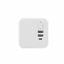Удлинитель Cube Extended 4 Euro 16A, 3 USB 2A+C с блоком 5В/3.0А, кабель 1,5м RocketSocket, цвет белый-серый