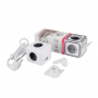 Удлинитель Cube Extended 4 Euro 16A, 3 USB 2A+C с блоком 5В/3.0А, кабель 1,5м RocketSocket, цвет белый-серый