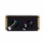 Розетка горизонтальная выдвижная 2 Euro 16A, 2 USB A с блоком 5В/2.1А, 2 RJ45 RocketSocket, проводка, цвет золотой