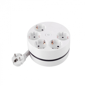 Удлинитель Power Wheel Extended 5 Euro 16A, кабель 3,0м RocketSocket, цвет белый