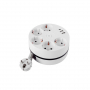 Удлинитель Power Wheel USB Extended 5 Euro 16A, 3 USB 2A+C с блоком 5В/3.4А, кабель 3,0м RocketSocket, цвет белый