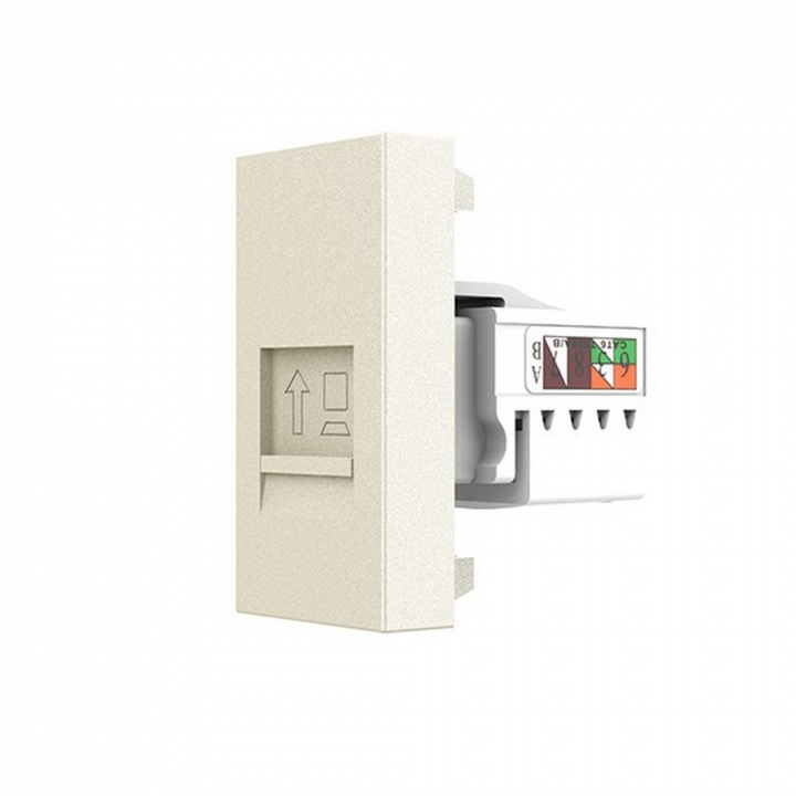 Розетка интернет RJ-45 кат. 6 Livolo, цвет жемчужный (механизм)