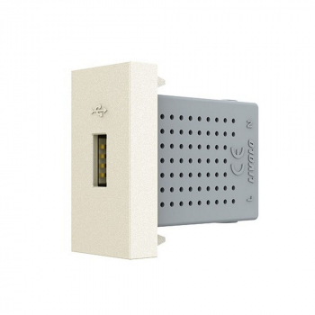Розетка USB с блоком питания 2.1А 5В Livolo, цвет жемчужный (механизм)