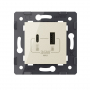 Розетка USB type C+A с блоком питания 36W Livolo, цвет жемчужный (механизм)