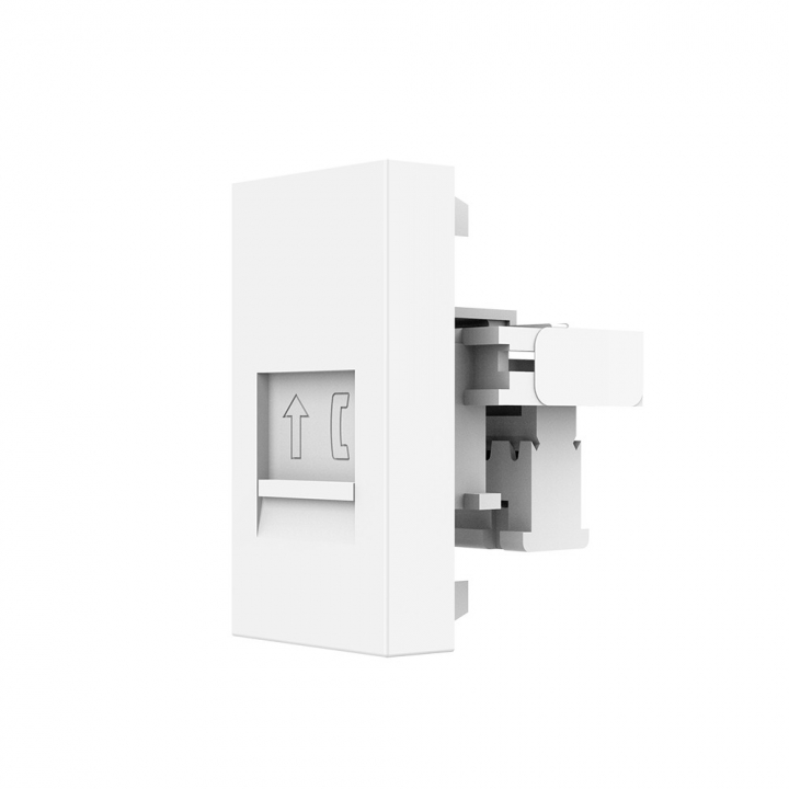 Розетка телефонная RJ-11 кат. 3 Livolo, цвет белый (механизм)
