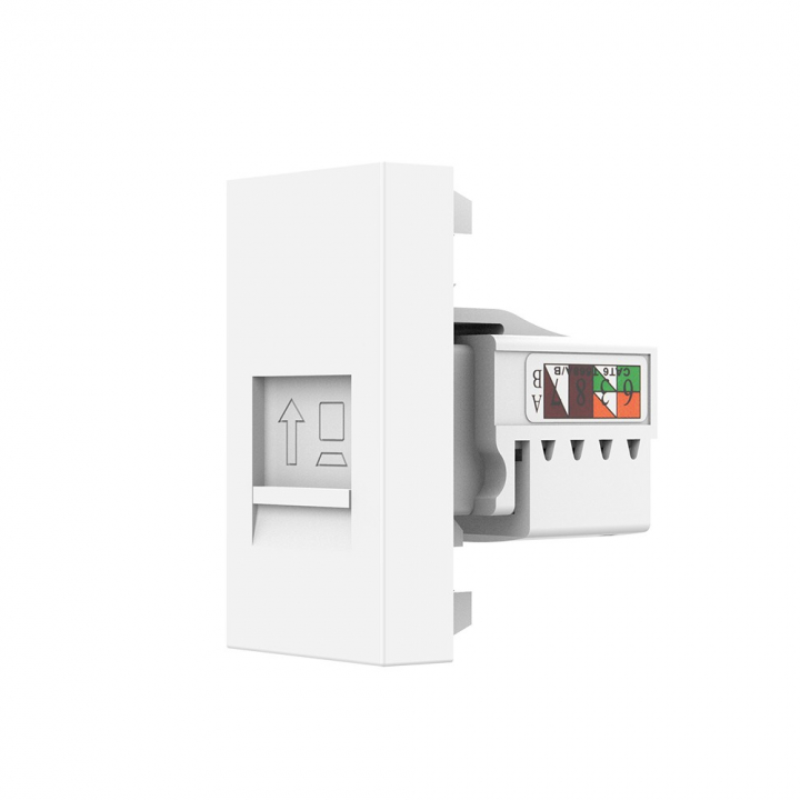 Розетка интернет RJ-45 кат. 6 Livolo, цвет белый (механизм)